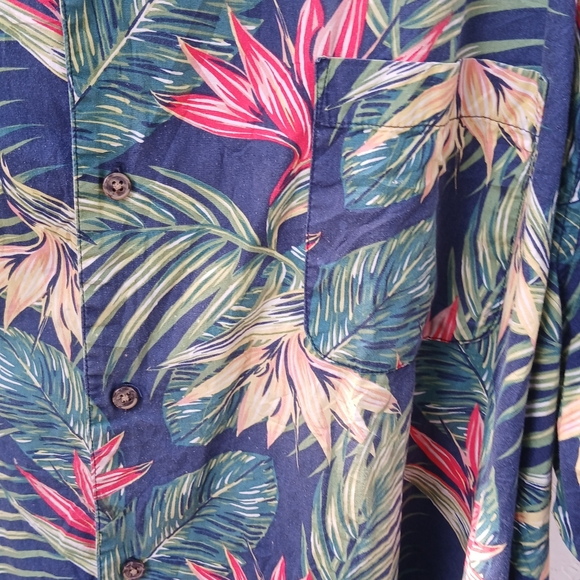 28 PALMS HAWAIIAN 2XL SHIRT Casual dress button-up bird of paradise Multicolor - Picture 5 of 8